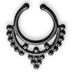 Fake Nasenring Hoop Ring Fake Septum Clicker Material: Messing Farbe: schwarz Eloxiert innerer Durchmesser 8mm