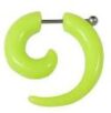 Fake Ohr Spirale Expander Acryl Farbe Mint Grün stärker 8mm mit Chirurgenstahl Stecker