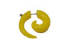 Fake Ohr Spirale Expander Acryl Farbe Gelb stärker 8mm mit Chirurgenstahl Stecker