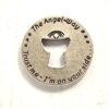 Kette Anhänger oder Talisman Scheibe Vorderseite und Rückseite beschriftet auf Deutsch und EnglishDer Engel-Weg-Hab Vertrauen-ich Bin an deiner Seite Scheibe Durchmesser 28mm – Bild 3