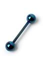Piercing Barbell mit 4mm Kugel Blau Eloxiert aus Chirurgenstahl 1,6mmx10mm