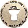 Kette Anhänger oder Talisman Scheibe Vorderseite und Rückseite beschriftet auf Deutsch und EnglishDer Engel-Weg-Hab Vertrauen-ich Bin an deiner Seite Scheibe Durchmesser 28mm